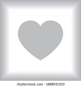 Heart icon. Silhouette of love icon. Vector illustration design.