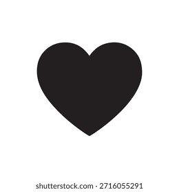 Heart icon silhouette icon vector flat design