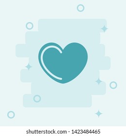 Heart  Icon. Simple icon, blue colored icon illustration.