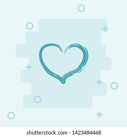 Heart  Icon. Simple icon, blue colored icon illustration.