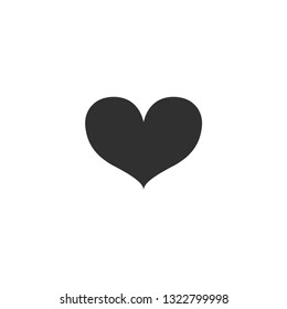Heart icon in simple design. Vector illustration.