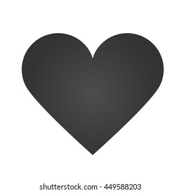 Heart icon. Simple flat logo of heart on white background. Vector illustration.