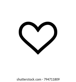 Heart icon for simple flat style ui design.