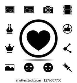 heart icon. Simple glyph vector element of web, minimalistic icons set for UI and UX, website or mobile application