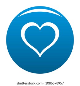 Heart icon. Simple illustration of heart vector icon for any design blue
