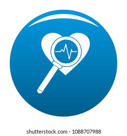Heart icon. Simple illustration of heart vector icon for any design blue