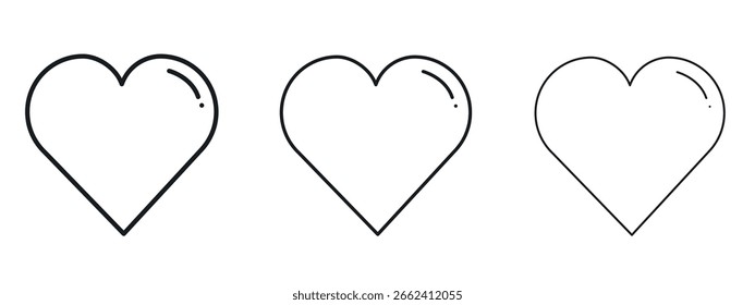 Heart icon simple line design - Simple Vector Illustration