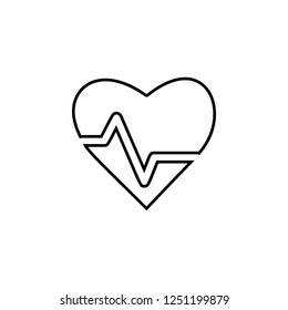 heart icon. Simple outline vector of Medicine  set for UI and UX, website or mobile application