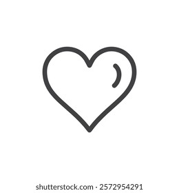 Heart icon Simple outline vector logo