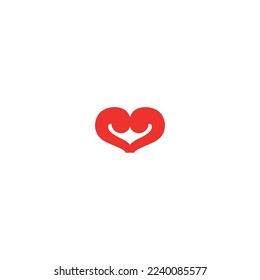 Heart icon. Simple style gift shop big sale poster background symbol. Heart brand logo design element. Heart t-shirt printing. Vector for sticker.