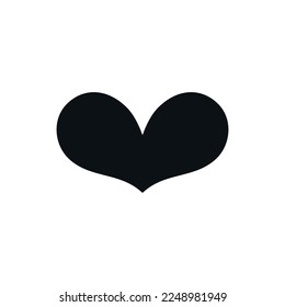 Heart icon. Simple style gift shop big sale poster background symbol. Heart brand logo design element. Heart t-shirt printing. Vector for sticker.