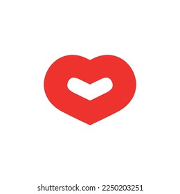 Heart icon. Simple style gift shop big sale poster background symbol. Heart brand logo design element. Heart t-shirt printing. Vector for sticker.