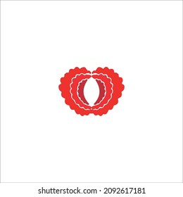 Heart icon. Simple style valentie holiday poster background symbol. Gift shop logo design element. Valentine t-shirt printing. Vector for sticker.