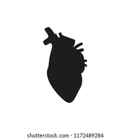 The heart icon. Simple vector illustration on white background.