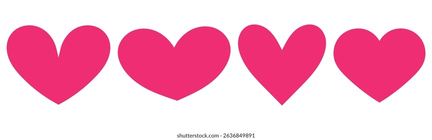 Heart icon sketch doodle illustration set. Black and white collection. Romantic Heart bonds. Feeling love. Silhouette of blank heart. Everlasting beating heart.