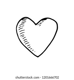 heart icon. sketch. isolated object.