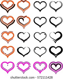 Vektorgrafik des Herzsymbols Sketch Style