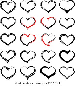 Vektorgrafik des Herzsymbols Sketch Style