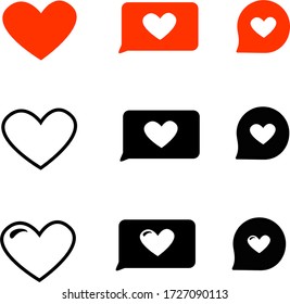 Heart icon for social media