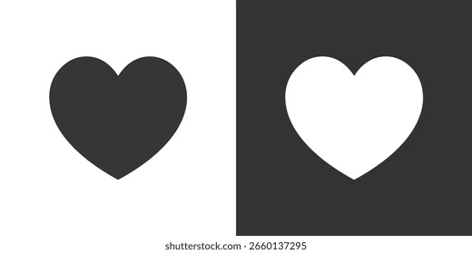 Heart icon. Solid glyph series icon