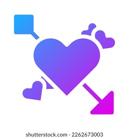 heart icon solid gradient style valentine illustration vector element and symbol perfect. Icon sign from modern collection for web.