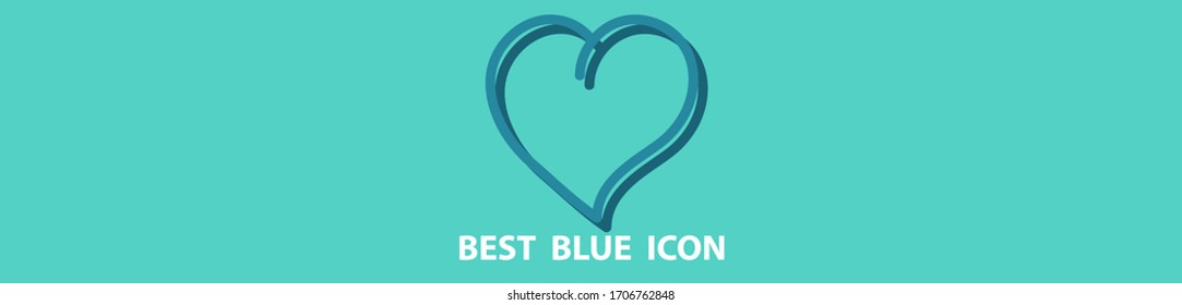 Heart icon stock vector illustration flat design.