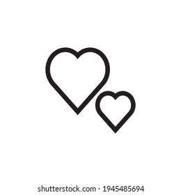 Heart icon stock vector illustration flat design