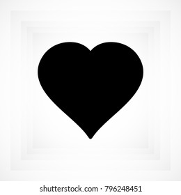 Heart icon, stock vector illustration flat design style