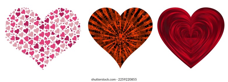 The heart icon with striking and friendly color patterns is easy to recognize. Very suitable for valentine of the year 2023.