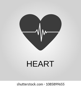 Heart icon. Heart symbol. Flat design. Stock - Vector illustration