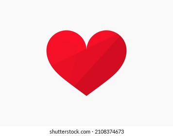 Heart icon symbol isolated on white background. Vector illustration.