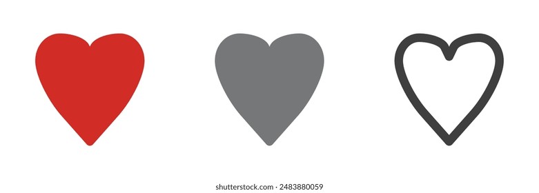 Heart icon, heart symbol, like icon vector, I love you symbol, button vector, like button, heart shape isolated, heart vector icon, Valentine's day icon
