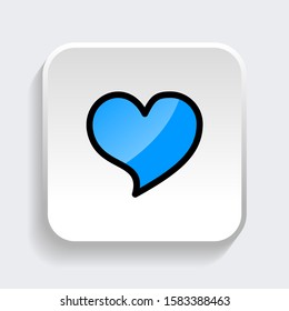 Heart icon. symbol of Love or favorite with trendy filled line style icon for web site design, logo, app, UI isolated on white background. vector illustration eps 10