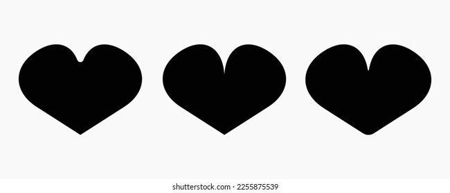 Heart Icon Symbol of love isolated on white background Vector illustration EPS10
