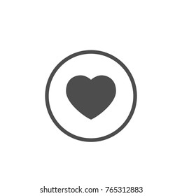 Heart icon, symbol of love, social media emoji reaction