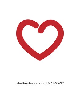 heart icon , symbol of love , vector , illustrator.