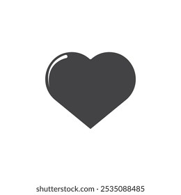 Heart icon Symbol mark in filled style