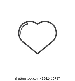 Heart icon Symbol mark in filled style