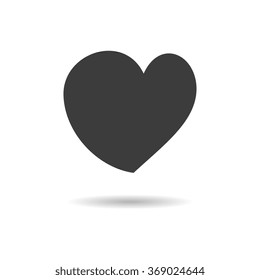 Heart icon symbol. Modern minimal flat design style. Vector illustration, love symbol