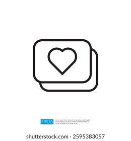 Heart Icon Symbol Representing Love and Emotion in Minimalist Graphic Design with Clean Lines and Simple Shapes