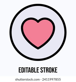 Símbolo del icono del corazón. Vector de iconos del corazón.