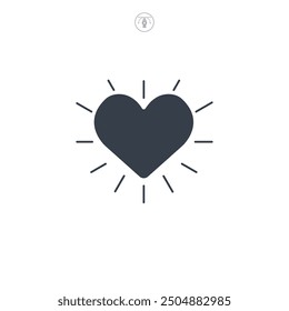 Heart icon symbol vector illustration isolated on white background