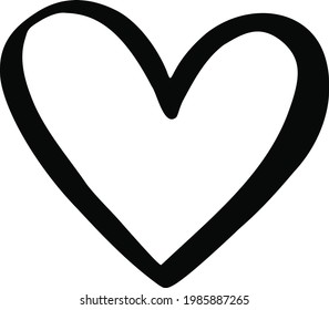 Icono del corazón, símbolo. Vector, línea