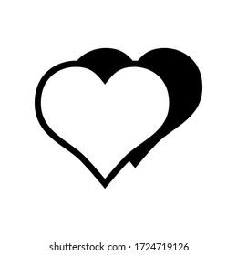 Heart icon symbol vector on white background
