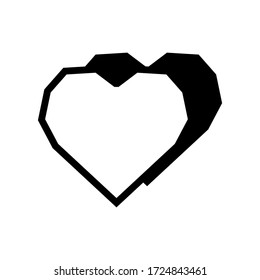 Heart icon symbol vector on white background