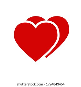 Heart icon symbol vector on white background