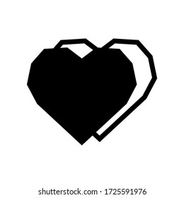 Heart icon symbol vector on white background