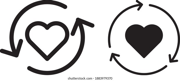 Ein Herzsymbol für Loyalität, Vektorsymbol	