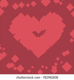Heart icon target which consists of isolated elements. Modern style with ethnic elements in heart icon. Can be used as print, wallpaper, cards, valentine cards, logo, background and etc.