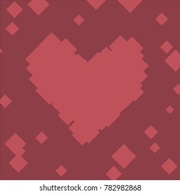 Heart icon target which consists of isolated elements. Modern style with ethnic elements in heart icon. Can be used as print, wallpaper, cards, valentine cards, logo, background and etc.